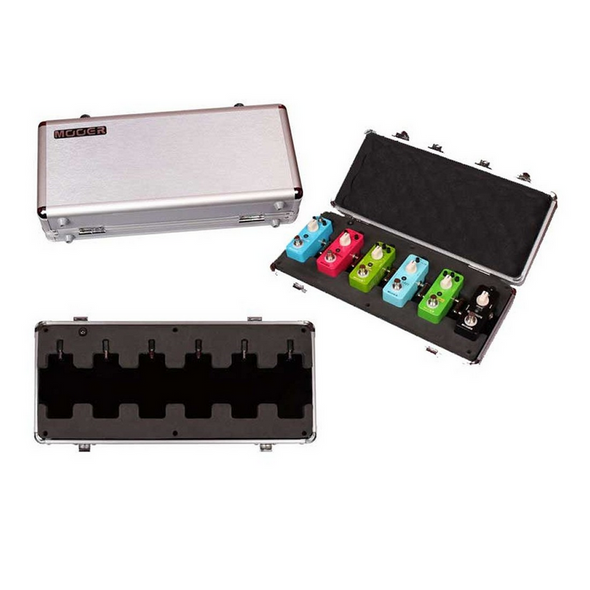 MOOER Firefly Case M6 Pedalboard – Fits 6 Micro Series Pedals, Aluminum Hard Case