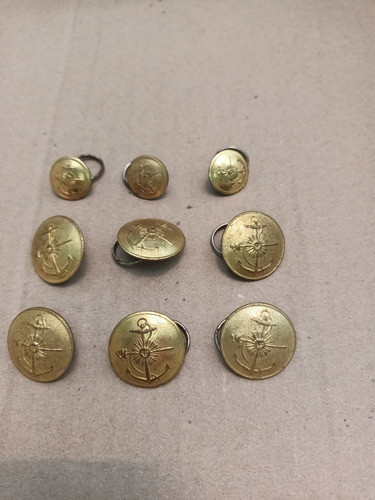 Militaria Lote Antiguos Botones Armada Argentina 0
