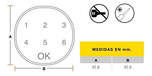 Cerradura Digital Muebles Brz 1062 Leva Electronica Seg 1