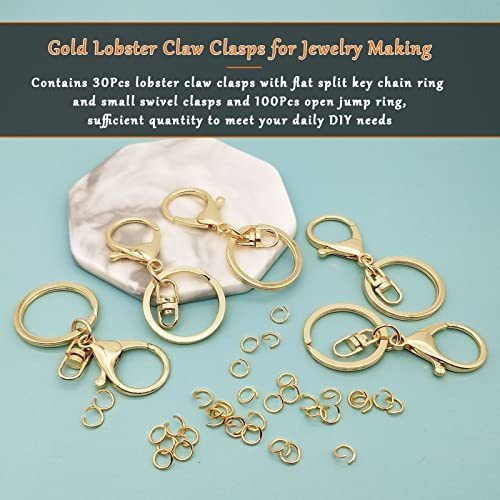 Llaveros Dorados  Gancho Y Anilllo Para Armado Pack X 30u 1