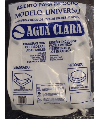 Tabla De Inodoro P/modelo Universal Rectangular Pvc Blanco 1