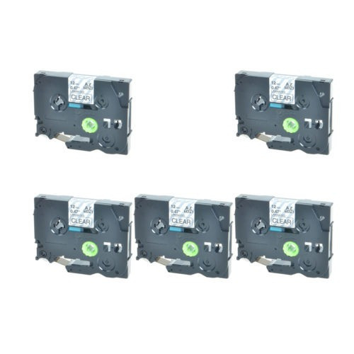 5pk Tz131 Tze131 Negro Sobre Cinta Etiqueta Clara Para Broth 0