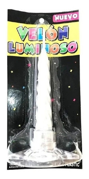 Vela De Cumpleaños Luminoso Led Plastico Con Pila 0