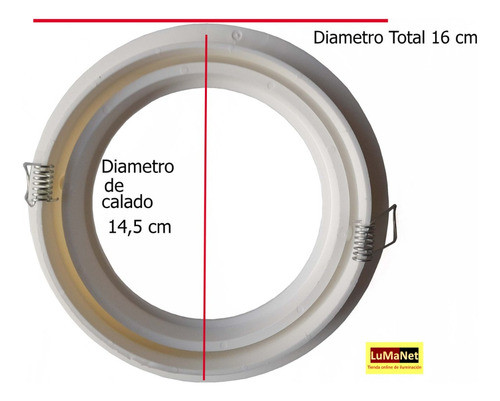 Spot Embutir De Pvc Redondo Blanco Para Dicroica Ar111 1