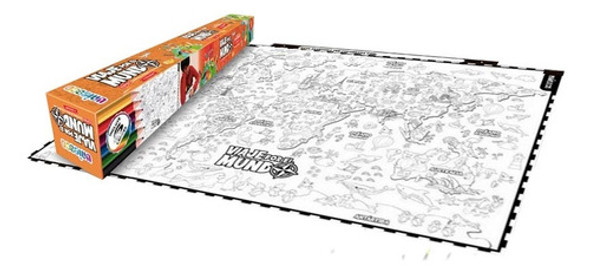 Viaje Por El Mundo Super Lamina Para Colorear 0