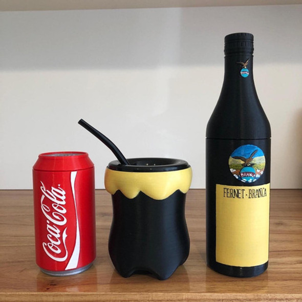 Set Mate Fernet Branca Yerbera, Azucarera Y Mate C/ Bombilla 1 Set Mate Fernet Branca Yerbera, Azucarera Y Mate C/ Bombilla 1