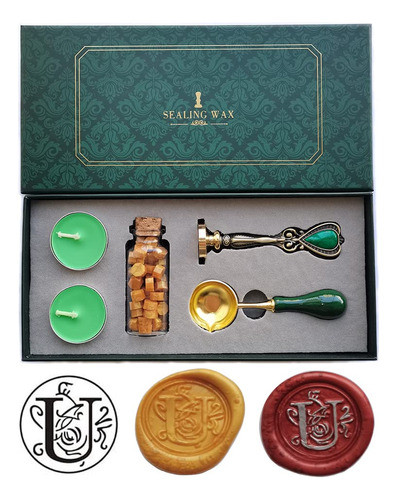 Sello Vintage Para Lacrado Set Completo En Caja Letra U 0