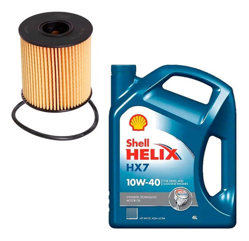 Filtro Aceite + 10w40 Aceite Shell Hx7 Citroen C3 1.6 2013 0