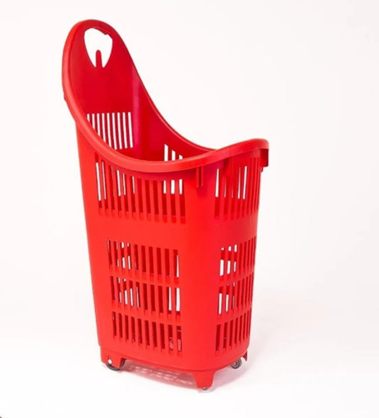 Canasto Plástico Autoservicio Supermercado 4 Ruedas 70l X5 U 1