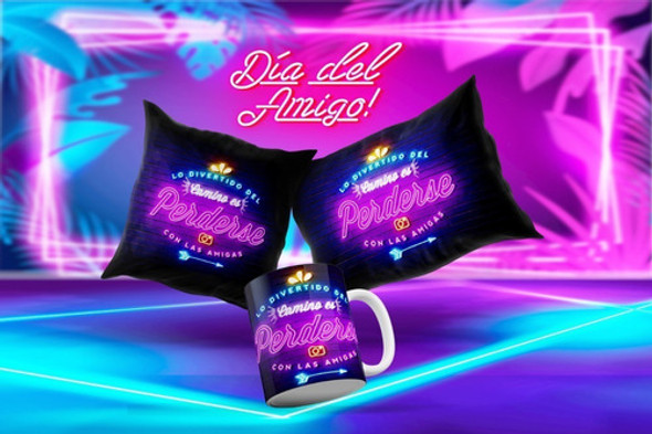 Mega Pack Diseños Cojines Almohadones Tazas Día Del Amigo 0