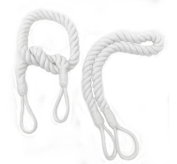 Sujetador Cortina Agarradera Borla Hilo X2 Blanco Haussman 0