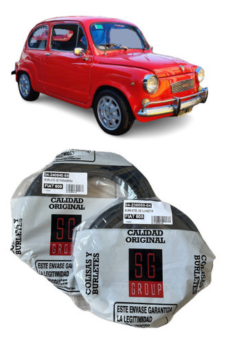 Combo Burlete Parabrisa + Luneta Fiat 600 Excelente Calidad 0