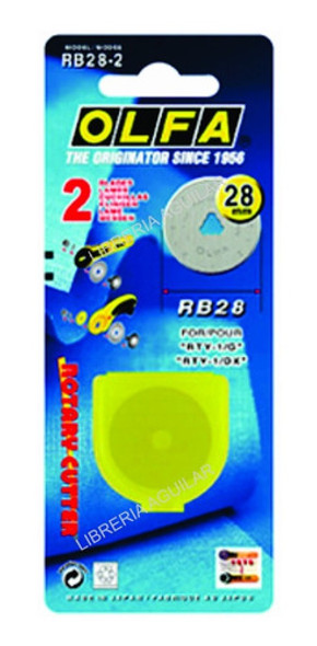 Repuestos De Cutter Olfa Rb 28 Mm P Rotativo De Rty1/g 2un 0 Repuestos De Cutter Olfa Rb 28 Mm P Rotativo De Rty1/g 2un 0