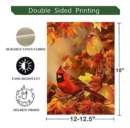 Artofy Fall Home - Cardenales Decorativos Con Hojas De Arce, 1