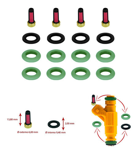 Kit Oring Filtro Inyector Ford Ranger Ka Ecosport Fiesta Max 0