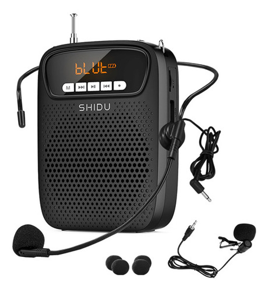 Amplificador Voz Portátil 15w Con Micrófono Solapa 0