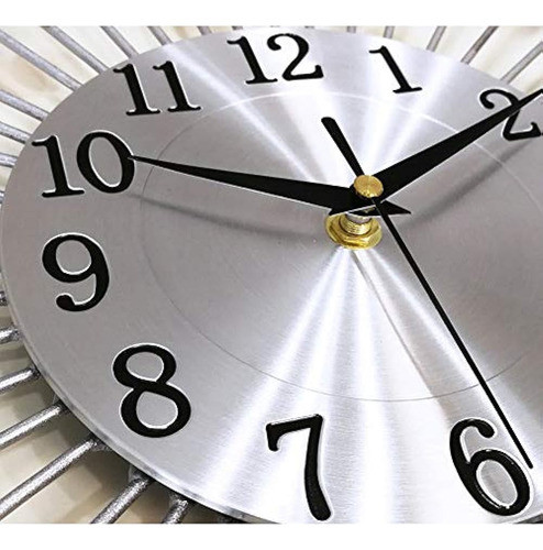 Adahx Reloj De Pared 3d De Cristal De Metal Moderno Diseño D 1