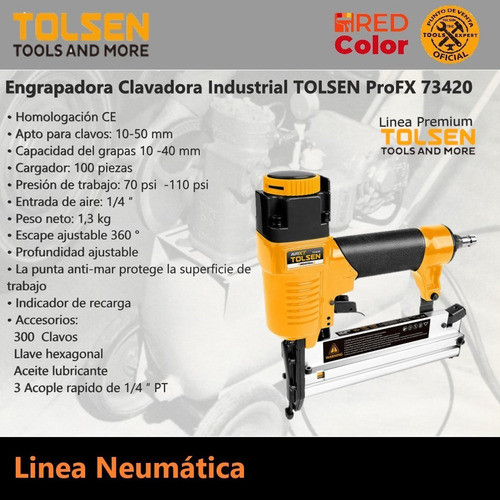 Clavadora Engrapadora Neumática Tolsen Industrial 73420 1