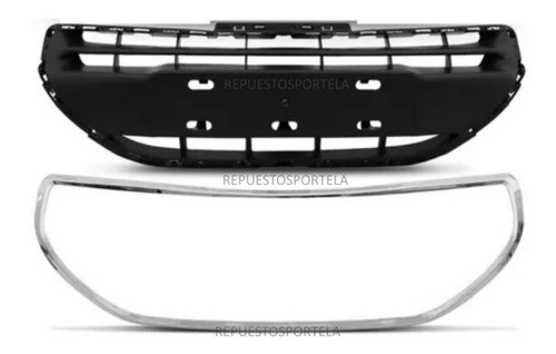 Rejilla +marco Rejilla Cromado Peugeot 208 2016 2017 2018 19 1