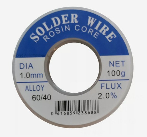 Rollo Estaño Para Soldar 1mm 100gr Zurich 60/40 0