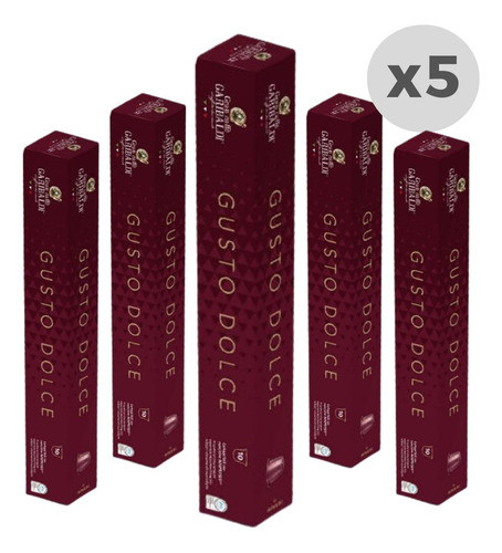 Cápsulas De Café Garibaldi Gusto Dolce 10 Cápsulas X5 0