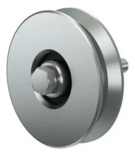 Rueda Acero Portón Corredizo 60 Mm Ducasse Canal V 100 Kg 0