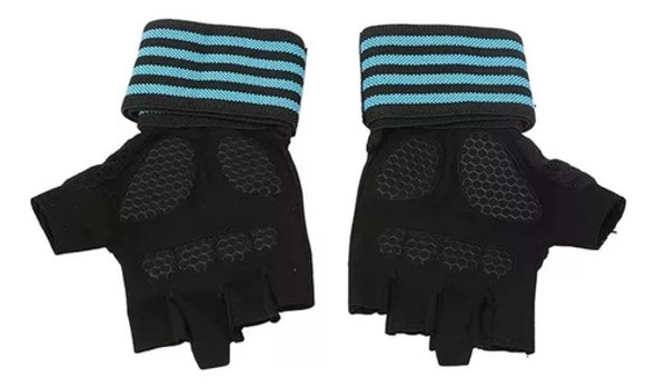 Guantes Para Gym Entrenamiento Con Brazalete Medio Dedo 0