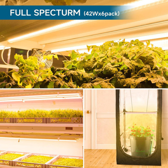 Lámpara De Crecimiento Plantas, T8 Led Tiras De Luz De... 1