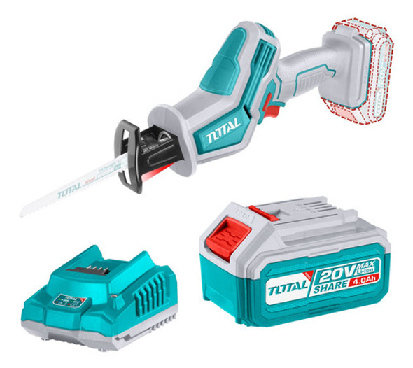 Sierra Sable Inalámbrica 20v Total, Con Batería Y Cargador 0