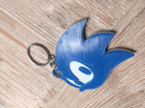 Llavero Sonic The Hedgehog 3d Pla Pixelados_ 1