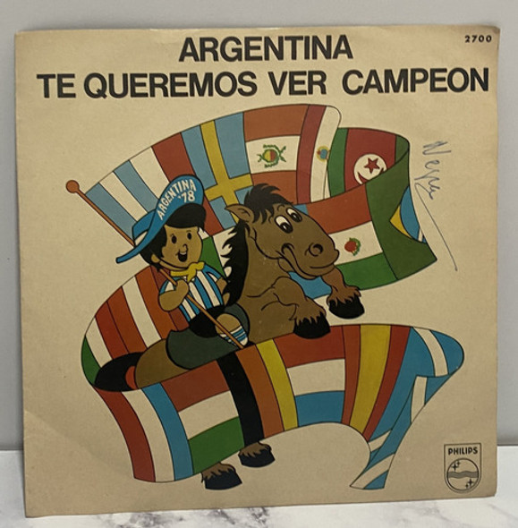Disco Argentina Te Queremos Campeón Mundial Fútbol 78, Cbdj 1