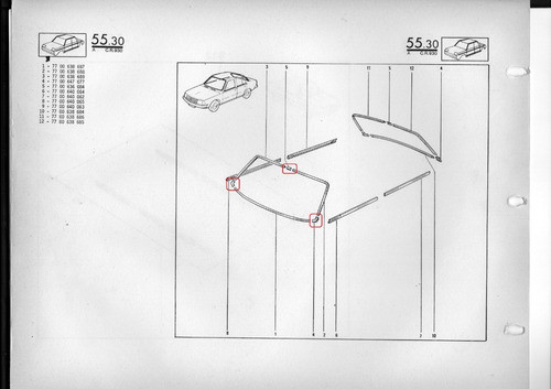 Insertos Cromados De Parabrisas - R18 1