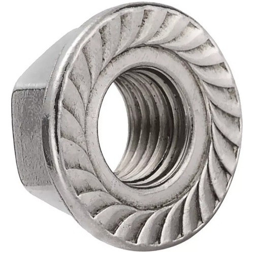 Tuerca Flange (con Ala) 6mm X Paso1.25 (10und) Cromada Chako 0