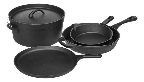 Amazon Basics Juego De Utensilios De Cocina De Hierro Fundi. 0