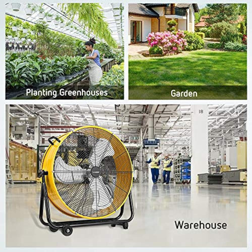 Vivosun Ventilador De Tambor Inclinable Industrial 24 Venti 1