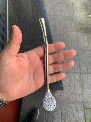 Bombilla Fina De Plata Personalizada Con Grabado Láser 1