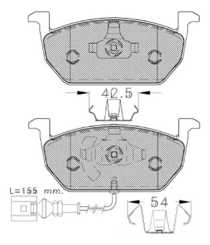 Pastillas Freno Para Volkswagen T-cross 1.6 Msi 2018/ Del 1