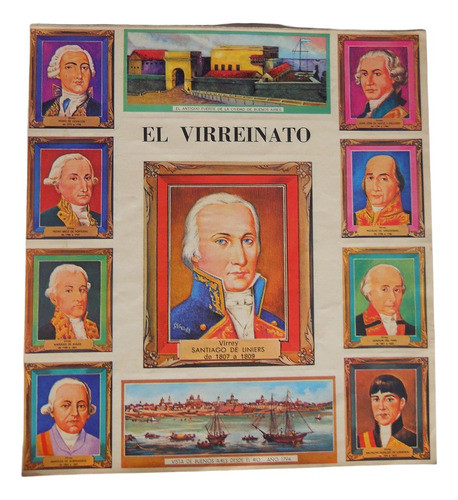 Lote X 5 Lámina Escolar Fig. Troqueladas El Virreinato 0