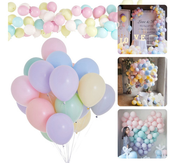 25 Globos Látex Color Pastel 10 Pulgadas Surtidos Fiesta 0