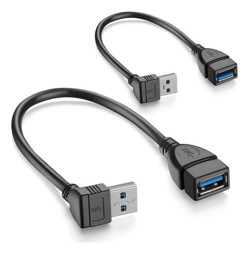 Willizter Cable De Extensin Corto Usb 3.0, Paquete De 2 Cabl 0