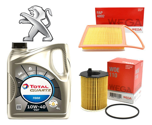 Kit Filtros Berlingo C4 Lounge C-elysee Hdi + Aceite 10w40 0