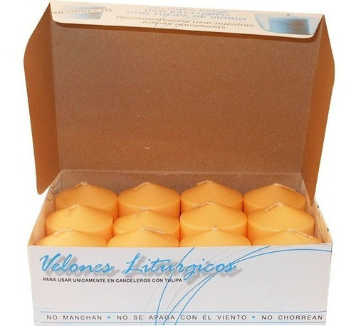 3 Cajas X12u Velon Liturgico Uni Liturgia Altar Misa Velas 1