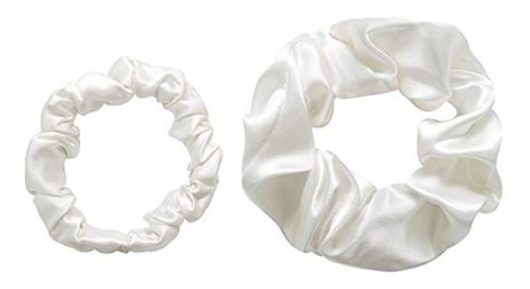 Scrunchies De Seda 100% Seda Banda Elastica Para El Cabello 1