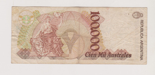 Billete Argentina 100.000 Austral Bott 2892 Bueno + 1