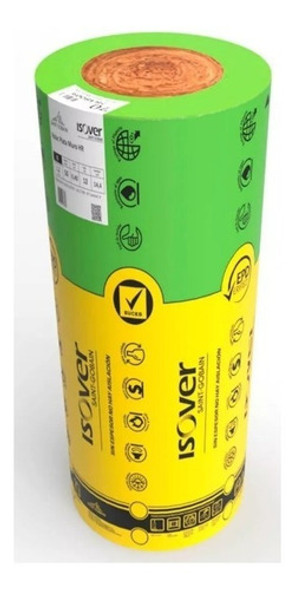 Lana De Vidrio Rolac Plata Muro 50mm 3 De 0.40x12 Mt Isover 1