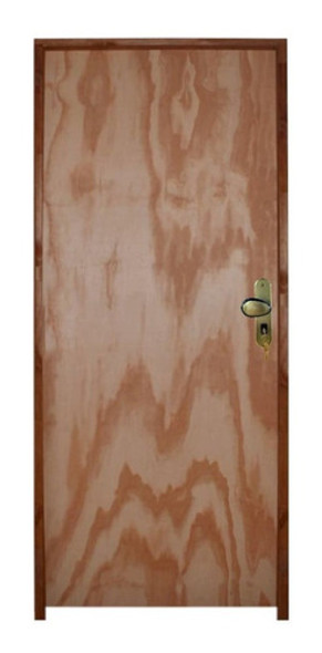Kit Porta De Madeira 210x60cm Batente 9cm Fechadura Golf Wt 0