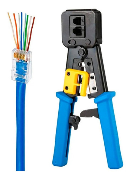 Pinza Crimpeadora Fichas Rj45 Ez Pasantes Pass-through 0 Pinza Crimpeadora Fichas Rj45 Ez Pasantes Pass-through 0