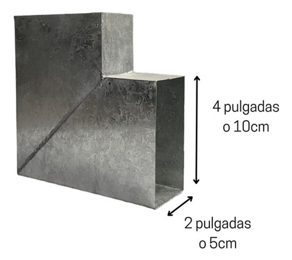 Codo 2x4 Pulgadas A 90 Grados De Perfil Para Agua Zinguería 1