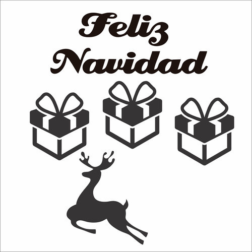 Vinilo Decorativo Vidriera Navidad 0