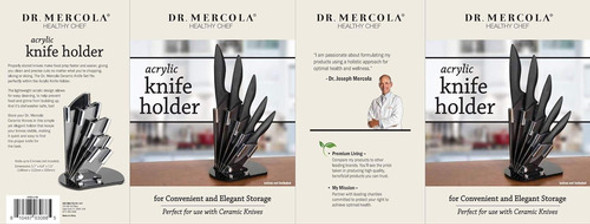 Base Portacuchillas Dr. Mercola, Acrílico, 5 Espacios 1